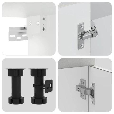 VidaXL Zestaw szafek kuchennych, Kalmar, 7-częściowy, szarość betonu