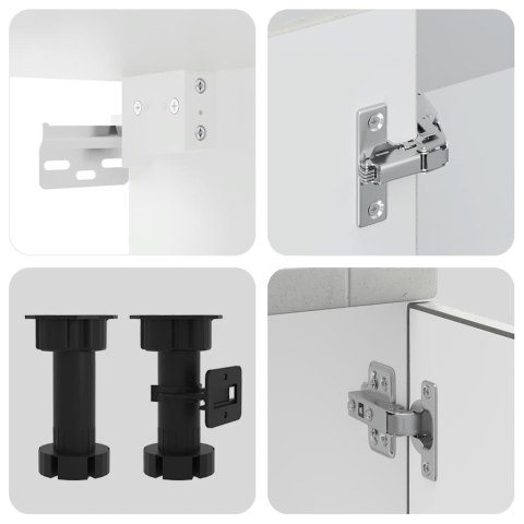 VidaXL Zestaw szafek kuchennych, Kalmar, 8-częściowy, szarość betonu