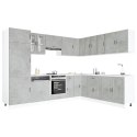 Zestaw szafek kuchennych, Porto, 14-częściowy, szarość betonu