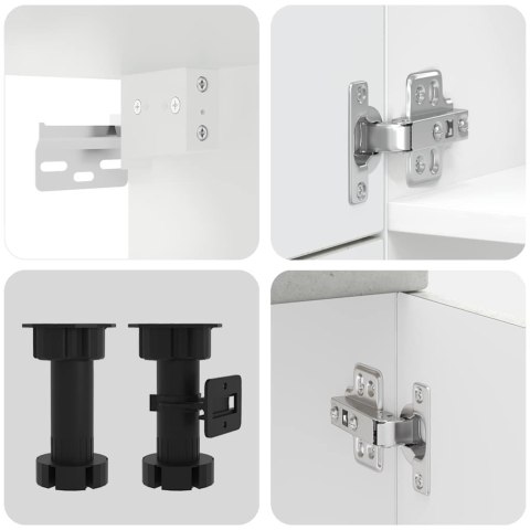 VidaXL Zestaw szafek kuchennych, Porto, 7-częściowy, szarość betonu