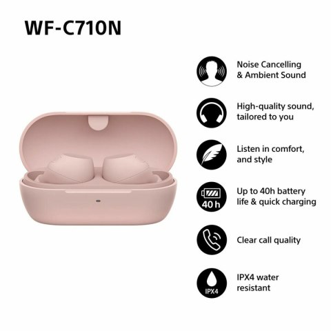 Słuchawki Sony WF-C710NP Różowy