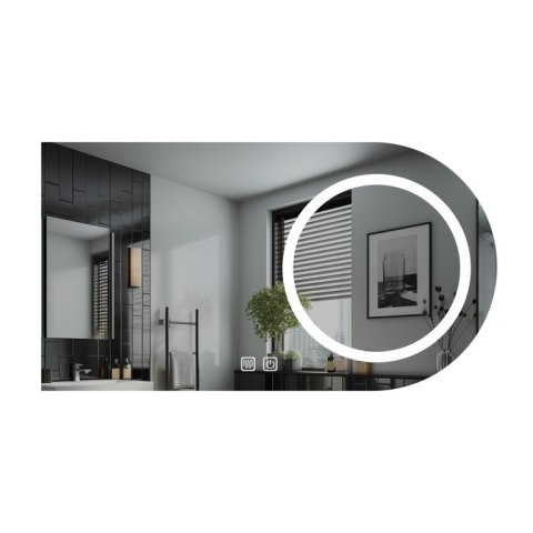 Lustro LED 80x60 cm z oświetleniem i funkcją odparowywania