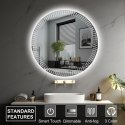 Lustro łazienkowe LED 70 cm z podświetleniem i odmgławianiem