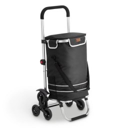 Wózek na zakupy, 3 w 1, do schodów, czarny