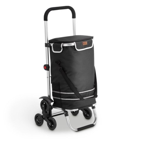 Wózek na zakupy, 3 w 1, do schodów, czarny