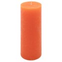 Zestaw świec rustykalnych, 20 cm, Ø 7,5 cm, pomarańczowy, 2