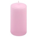 Zestaw świec słupkowych, 11,5 cm, Ø 6 cm, różowy, 12 sztuk.