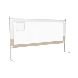 Barierka dziecięca do łóżka 180 cm beżowa z kieszenią Oxford