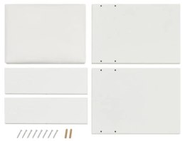 Biały taboret do toaletki Melly z poduszką 45x38x29 cm