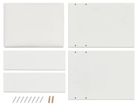 Biały taboret do toaletki Melly z poduszką 45x38x29 cm