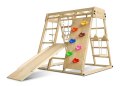Drewniany plac zabaw do domu dla dzieci ze zjeżdżalnią