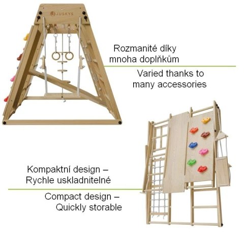 Drewniany plac zabaw do domu dla dzieci ze zjeżdżalnią