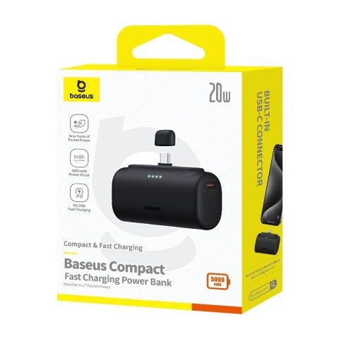 Powerbank Baseus Compact 5000mAh USB-C (czarny)