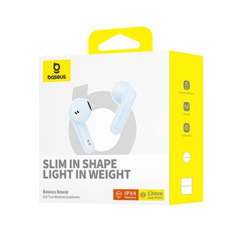 Słuchawki bezprzewodowe Baseus Bowie E16 niebieski
