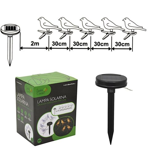 LAMPA SOLARNA GIRLANDA OGRODOWA PARTY LIGHT PTASZKI 5LED