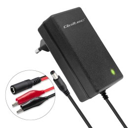 Ładowarka do akumulatora Qoltec AGM GEL STD 6V 12V | 1.5A | Prostownik z sygnalizatorem LED