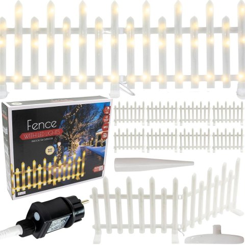 PŁOTEK DEKORACYJNY LED 8SZT CIEPŁY BIAŁY