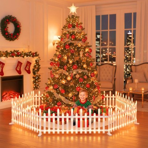 PŁOTEK DEKORACYJNY LED 8SZT CIEPŁY BIAŁY