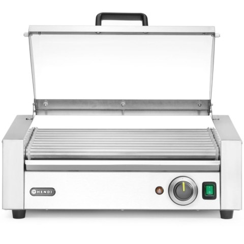 Podgrzewacz rolkowy do parówek hot-dogów z pokrywą 9 rolek 45 cm 790 W