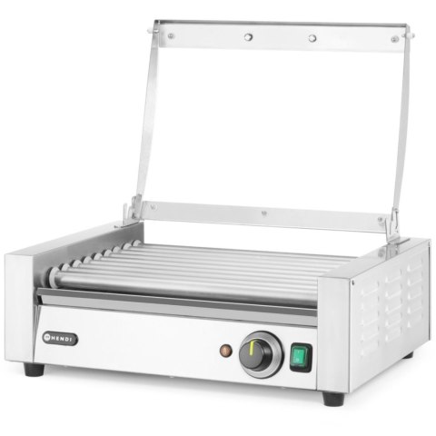 Podgrzewacz rolkowy do parówek hot-dogów z pokrywą 9 rolek 45 cm 790 W