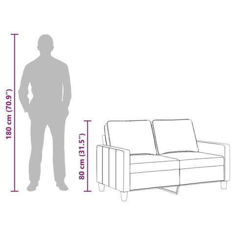 Sofa 2-osobowa, ciemnoszara, 120 cm, tapicerowana tkaniną