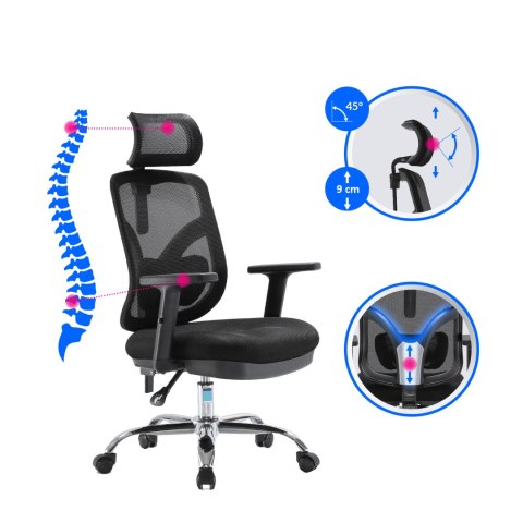 Fotel ergonomiczny ANGEL biurowy obrotowy jOkasta Czerwona