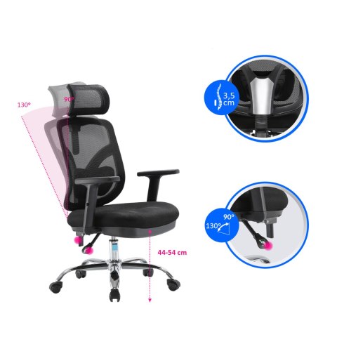 Fotel ergonomiczny ANGEL biurowy obrotowy jOkasta Pomarańczowa