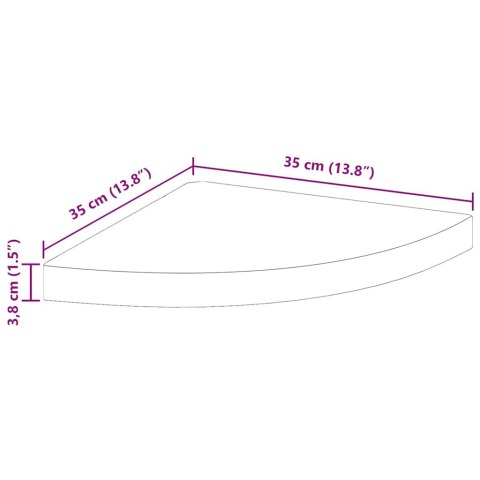 Narożne półki ścienne, 2 szt., połysk, białe, 35x35x3,8 cm, MDF