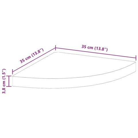 Narożne półki ścienne, 4 szt., białe, 35x35x3,8 cm, MDF