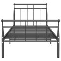 Rama łóżka, czarna, metalowa, 90 x 200 cm