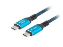 LANBERG KABEL USB-C M/M USB4 0.5M 240W 8K 60HZ CZARNO-NIEBIESKI
