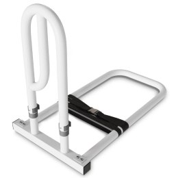 Uchwyt do łóżka dla seniorów, biały, regulowany, stalowy