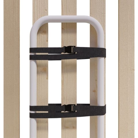 Uchwyt do łóżka dla seniorów, biały, regulowany, stalowy