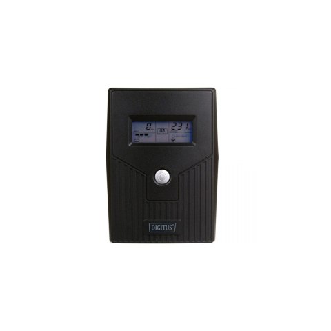 Zasilacz awaryjny UPS DIGITUS Line-Ineractive LCD, 600VA/360W, 1x12V/7Ah, AVR, 2x Schuko CEE 7/3, 2x RJ11, 1x USB 2.0 typ B