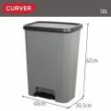 Kosz na śmieci Curver Ciemny szary Plastikowy 50 L (5 Sztuk)