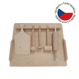 Zestaw kuchenny z drewna bukowego dla dzieci 40x7x30 cm