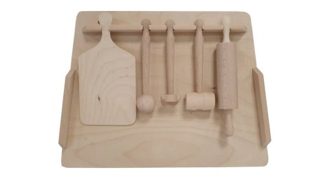 Zestaw kuchenny z drewna bukowego dla dzieci 40x7x30 cm