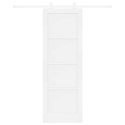Drzwi przesuwne Biały 73,5 x 211 cm Lite drewno sosnowe