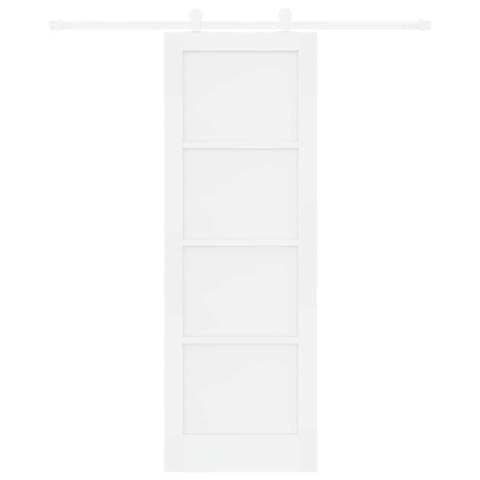 Drzwi przesuwne Biały 73,5 x 211 cm Lite drewno sosnowe