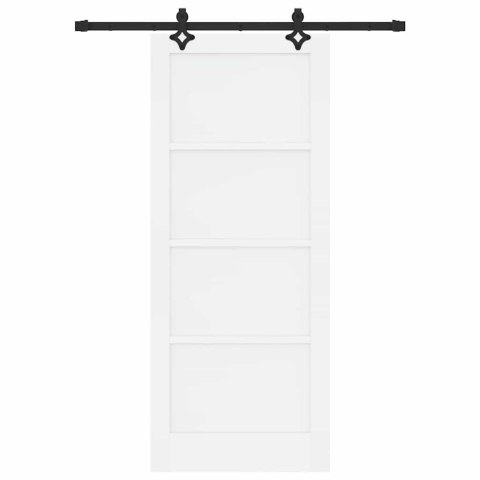 Drzwi przesuwne ORKDAL Biały 83 x 202 cm Lite drewno sosnowe