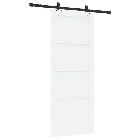 Drzwi przesuwne ORKDAL Biały 83 x 202 cm Lite drewno sosnowe