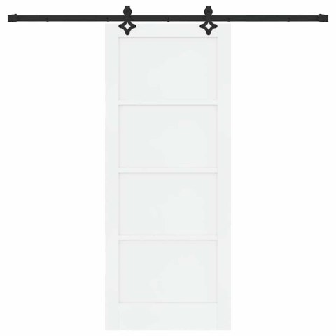 Drzwi przesuwne ORKDAL Biały 83 x 202 cm Lite drewno sosnowe