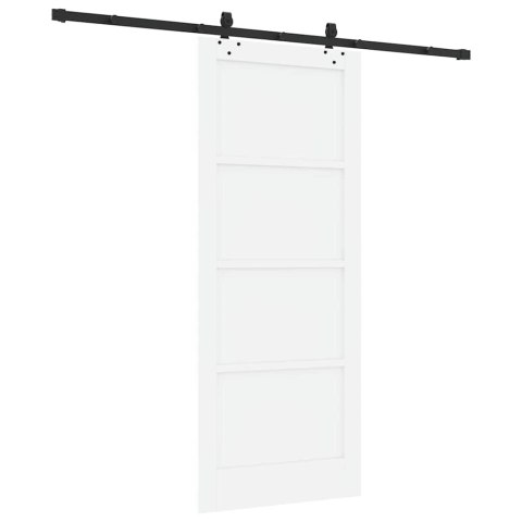 Drzwi przesuwne ORKDAL Biały 83 x 202 cm Lite drewno sosnowe