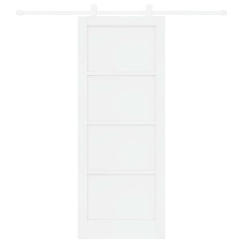 Drzwi przesuwne ORKDAL Biały 83 x 211 cm Lite drewno sosnowe