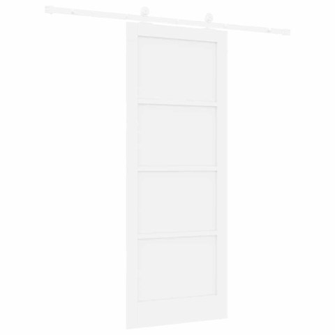 Drzwi przesuwne ORKDAL Biały 83 x 211 cm Lite drewno sosnowe