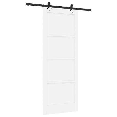 Drzwi przesuwne ORKDAL Biały 83 x 211 cm Lite drewno sosnowe