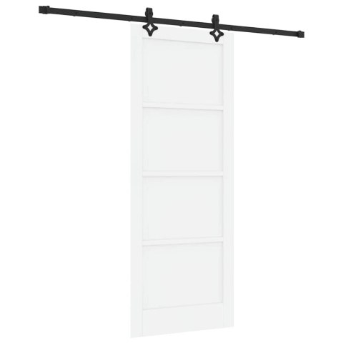 Drzwi przesuwne ORKDAL Biały 83 x 211 cm Lite drewno sosnowe