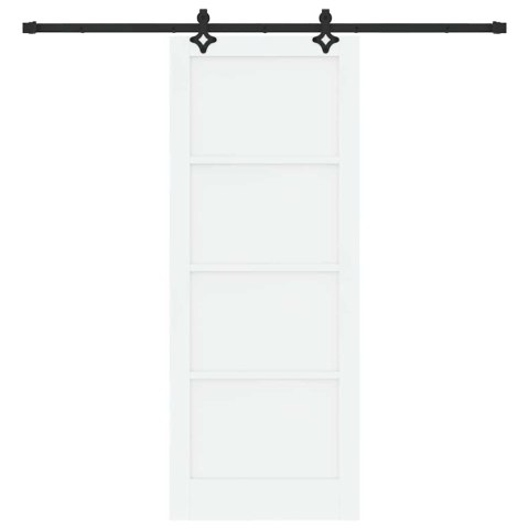 Drzwi przesuwne ORKDAL Biały 83 x 211 cm Lite drewno sosnowe