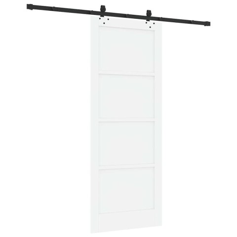 Drzwi przesuwne ORKDAL Biały 83 x 211 cm Lite drewno sosnowe