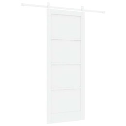 Drzwi przesuwne ORKDAL Biały 83 x 211 cm Lite drewno sosnowe